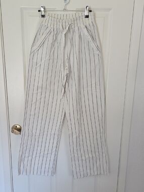 Sienna Sky White Vertical Stripe Wide Leg Pants